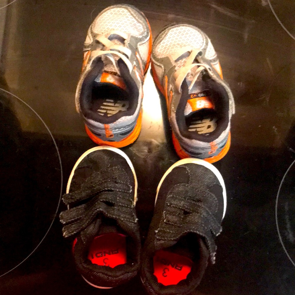 Used boys new balance and Andi shoes